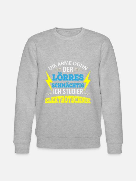 E-Technik Student Geschenk - Stanley/Stella Unisex Bio-Sweatshirt CHANGER - Grau meliert