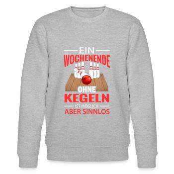Kegel Wochenende - Stanley/Stella Unisex Bio-Sweatshirt CHANGER  - Grau meliert - Vorne - Nik (191cm) & Marisol (170cm)