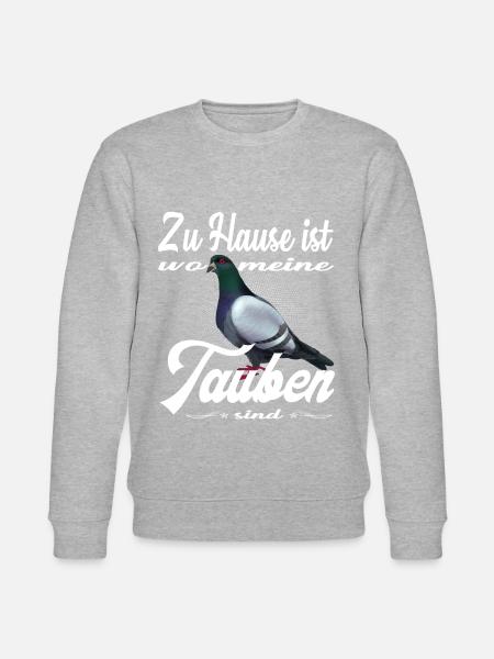 Tauben Taube lustiger Spruch Brieftaube Geschenk - Stanley/Stella Unisex Bio-Sweatshirt CHANGER  - Grau meliert