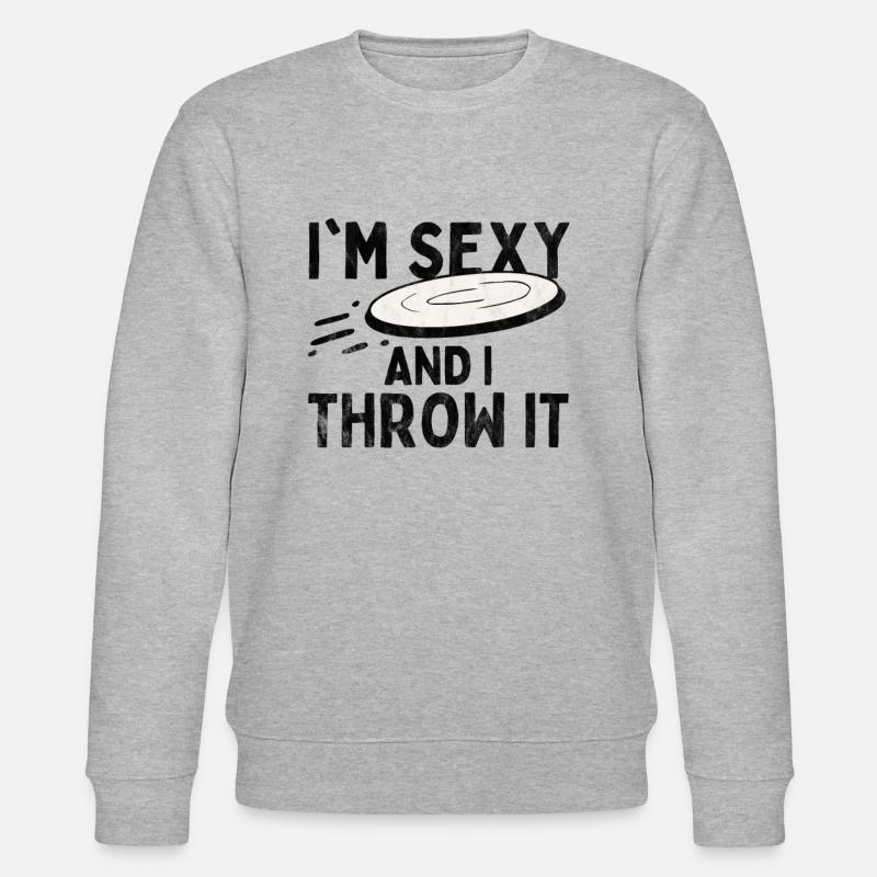 Ultimate Frisbee Spruch - Stanley/Stella Unisex Bio-Sweatshirt CHANGER - Grau meliert