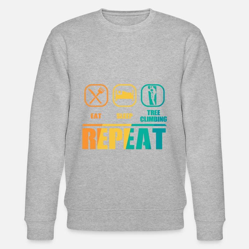 Tree Climbing - Stanley/Stella CHANGER Unisex Organic Sweatshirt - heather grey