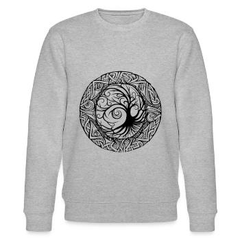 Celtic Irland Keltisch Knoten Muster Baum - Stanley/Stella Unisex Bio-Sweatshirt CHANGER  - Grau meliert - Vorne - Nik (191cm) & Marisol (170cm)