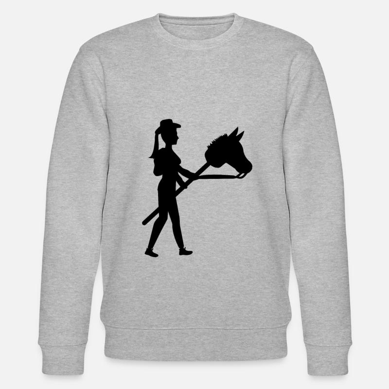 Steckenpferd Pferd Geschenk - Stanley/Stella Unisex Bio-Sweatshirt CHANGER  - Grau meliert