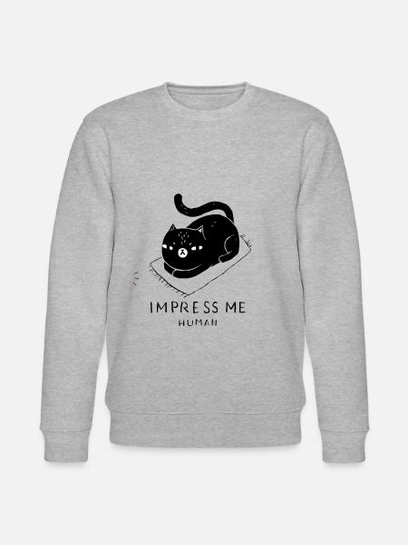 Frechte Cats Funny Cool Black Cat Presente - Sudadera ecológica unisex CHANGER de Stanley/Stella - gris jaspeado