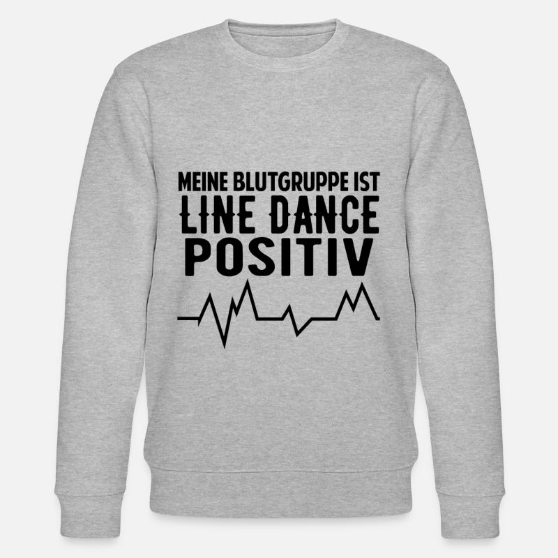 Linedance Herzschlag Geschenkidee - Stanley/Stella Unisex Bio-Sweatshirt CHANGER  - Grau meliert