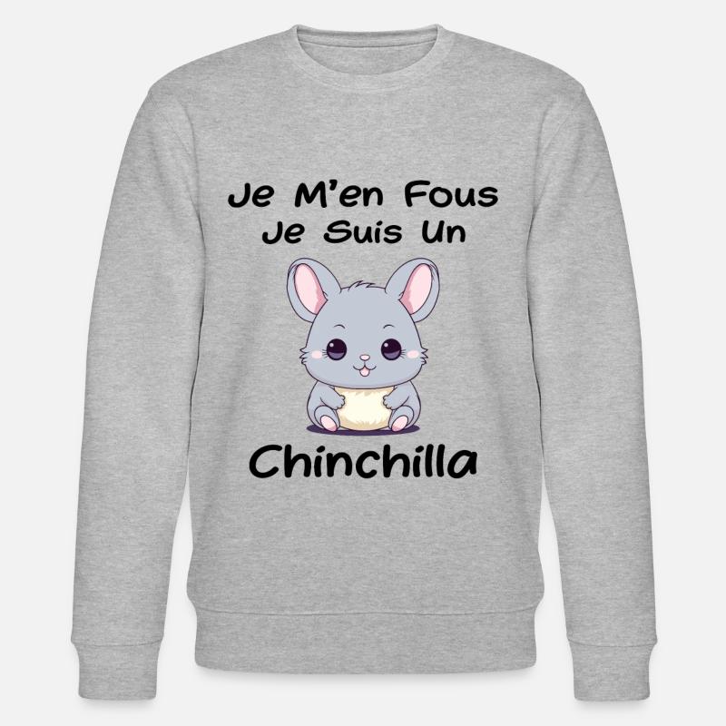 Petit chinchilla mignon - Sweat bio CHANGER Stanley/Stella Unisexe - gris chiné