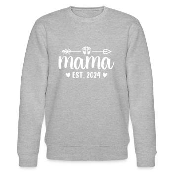 Geschenkidee für Muttertag Mama 2024 - Stanley/Stella Unisex Bio-Sweatshirt CHANGER  - Grau meliert - Vorne - Nik (191cm) & Marisol (170cm)