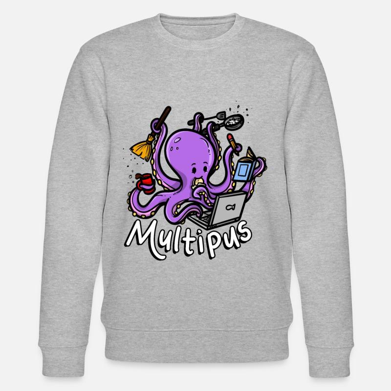 Multipus Multitâche Octopus - Sweat bio CHANGER Stanley/Stella Unisexe - gris chiné