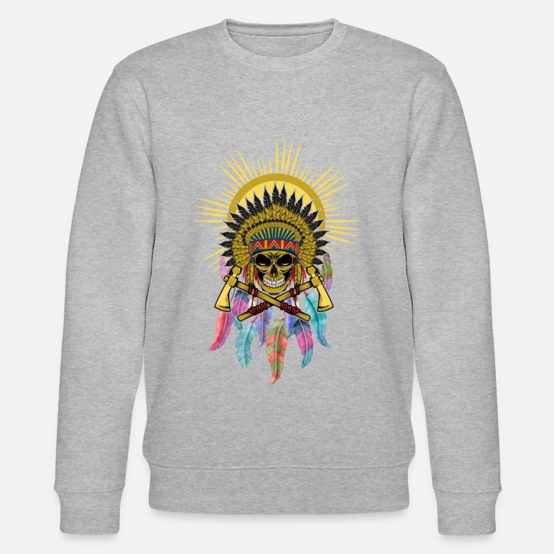 Chef du crâne de l’attrape-rêves - Sweat bio CHANGER Stanley/Stella Unisexe - gris chiné