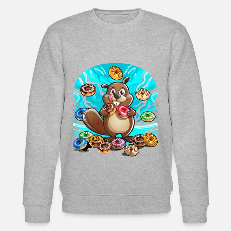 Bieber Donuts - Stanley/Stella Unisex Bio-Sweatshirt CHANGER  - Grau meliert