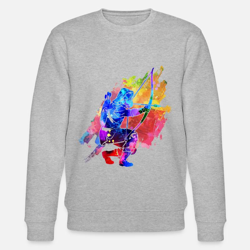 Bogenschießen - Stanley/Stella Unisex Bio-Sweatshirt CHANGER  - Grau meliert