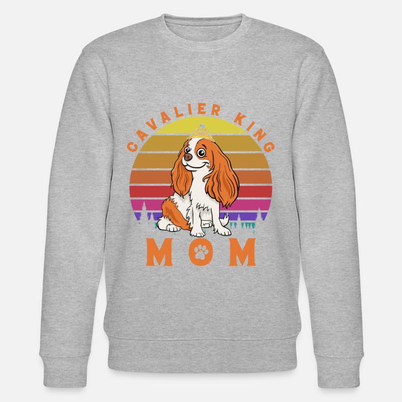 Cavalier King Mom - Stanley/Stella Unisex Bio-Sweatshirt CHANGER  - Grau meliert