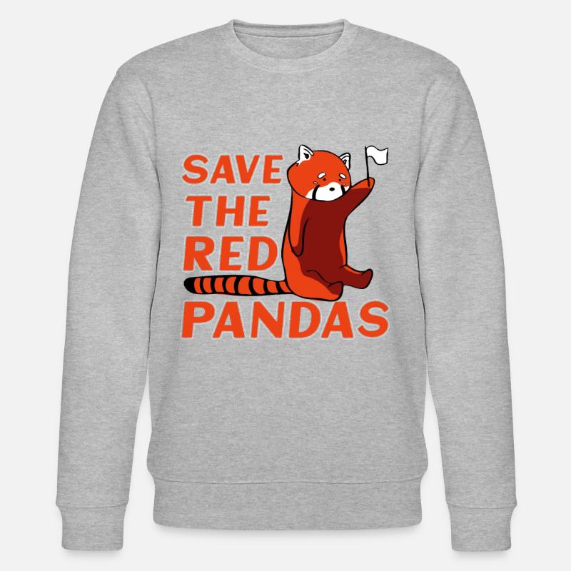 Save the Red Pandas - Stanley/Stella CHANGER Unisex Organic Sweatshirt - heather grey