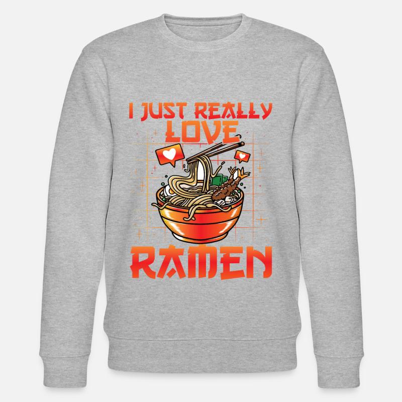 J’adore vraiment ramen - Sweat bio CHANGER Stanley/Stella Unisexe - gris chiné