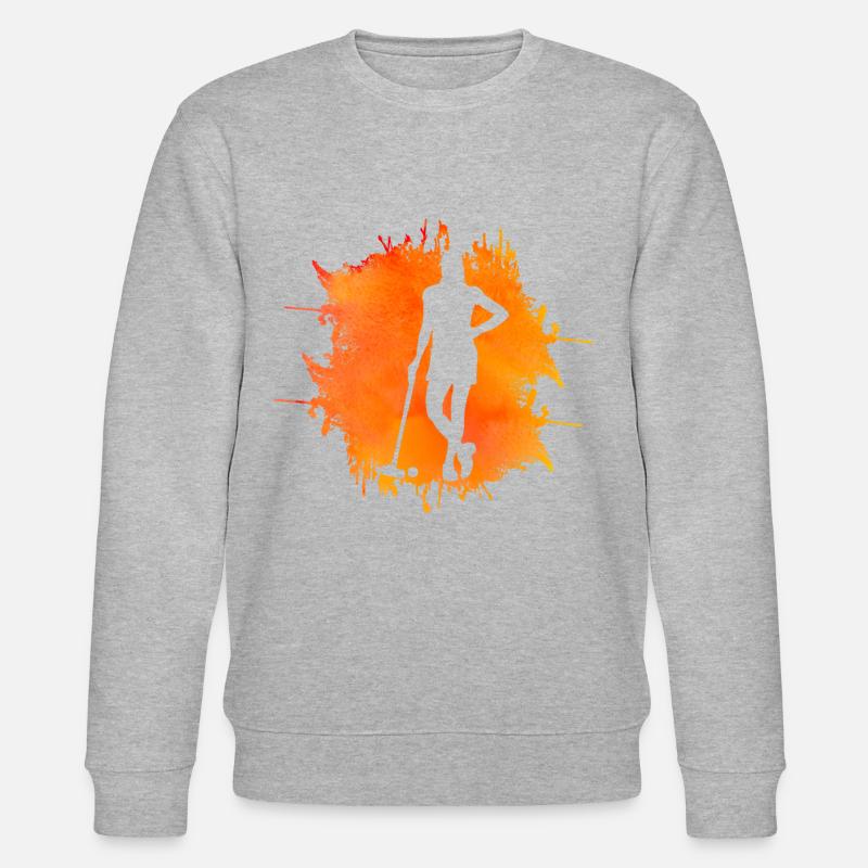 Krocket Retro - Stanley/Stella Unisex Bio-Sweatshirt CHANGER  - Grau meliert