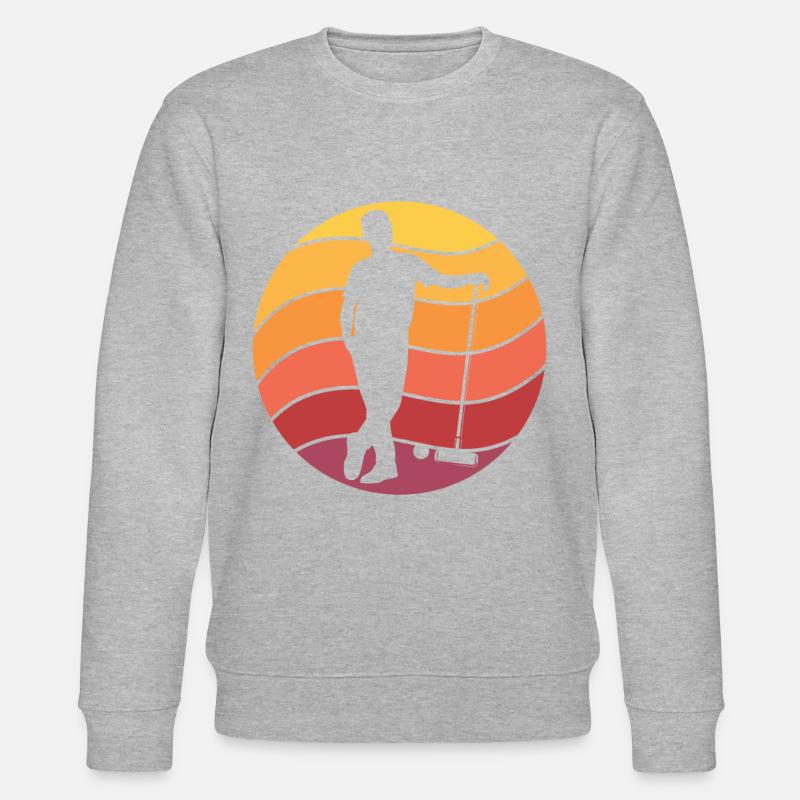 Krocket Retro - Stanley/Stella Unisex Bio-Sweatshirt CHANGER  - Grau meliert