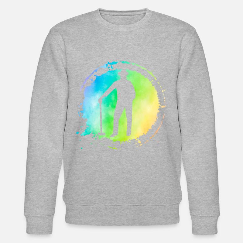 Krocket Retro - Stanley/Stella Unisex Bio-Sweatshirt CHANGER  - Grau meliert