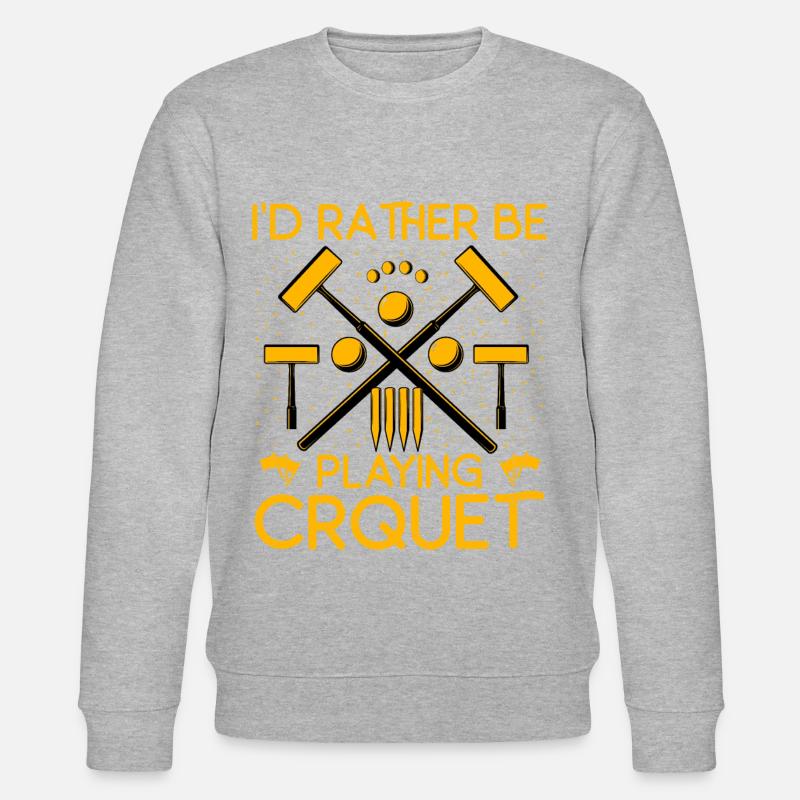 I'd rather be playing Croquet - Stanley/Stella Unisex Bio-Sweatshirt CHANGER  - Grau meliert