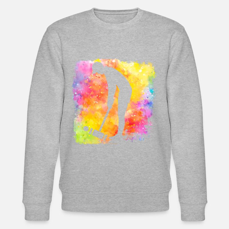 Krocket Retro - Stanley/Stella Unisex Bio-Sweatshirt CHANGER  - Grau meliert