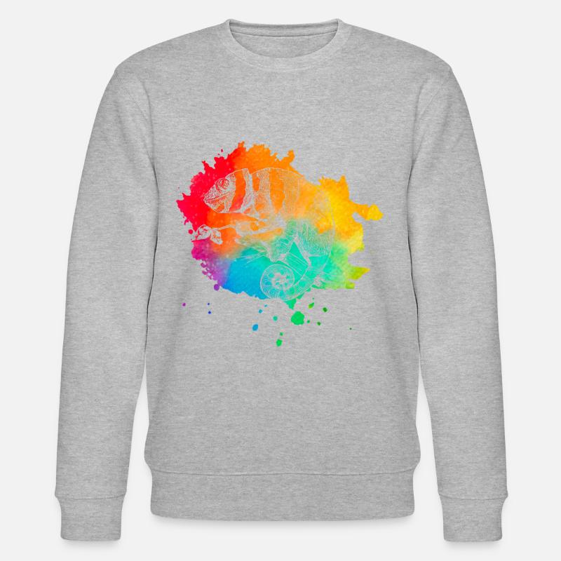Chamäleon Retro - Stanley/Stella Unisex Bio-Sweatshirt CHANGER  - Grau meliert