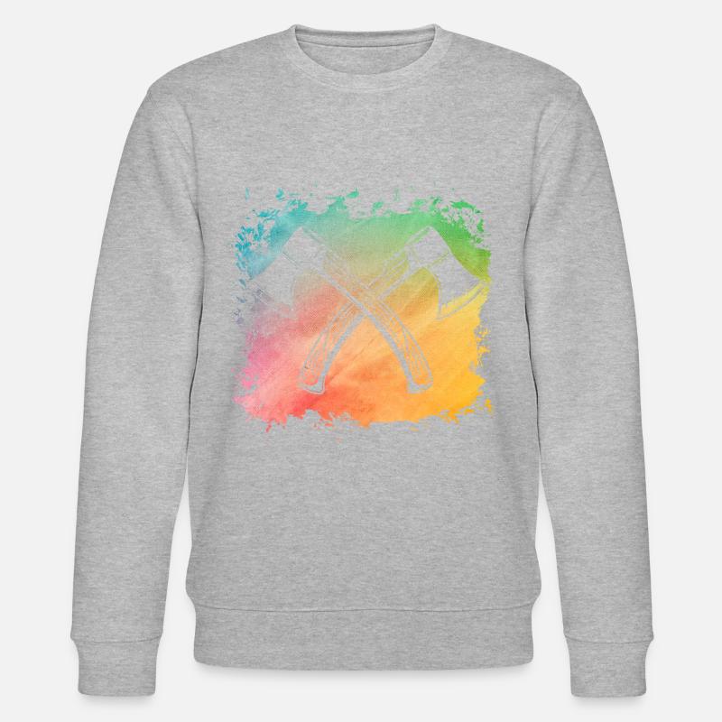 Axtwerfen Retro - Stanley/Stella Unisex Bio-Sweatshirt CHANGER  - Grau meliert