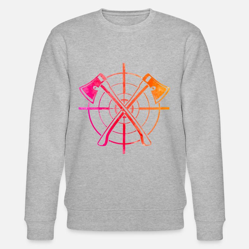 Lancer de hache rétro - Sweat bio CHANGER Stanley/Stella Unisexe - gris chiné