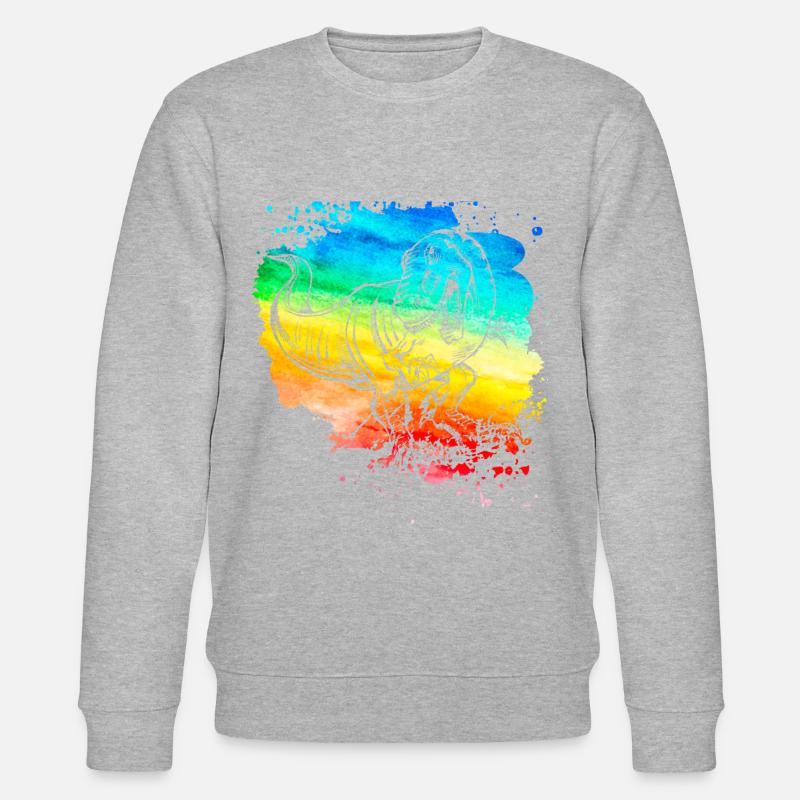 Dinosaurier - Stanley/Stella Unisex Bio-Sweatshirt CHANGER  - Grau meliert