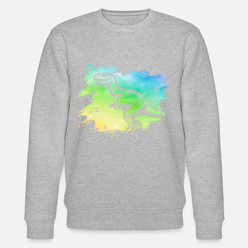 Dinosaurier - Stanley/Stella Unisex Bio-Sweatshirt CHANGER  - Grau meliert