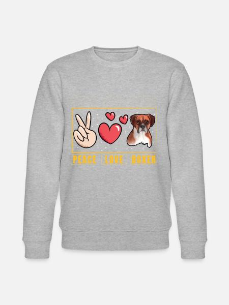 Peace Love Boxer - Sweat bio CHANGER Stanley/Stella Unisexe - gris chiné