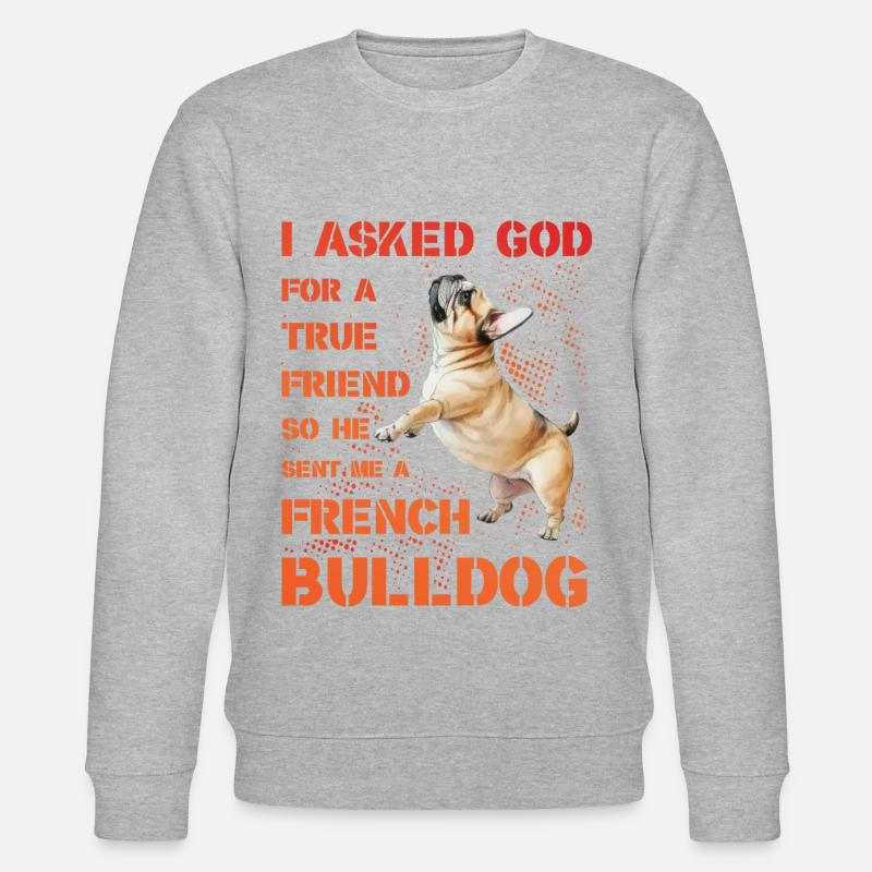 Bouledogue français - Sweat bio CHANGER Stanley/Stella Unisexe - gris chiné