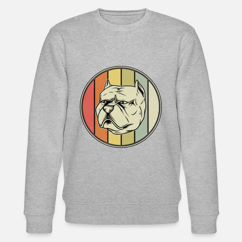 Pitbull Retro - Stanley/Stella Unisex Bio-Sweatshirt CHANGER  - Grau meliert