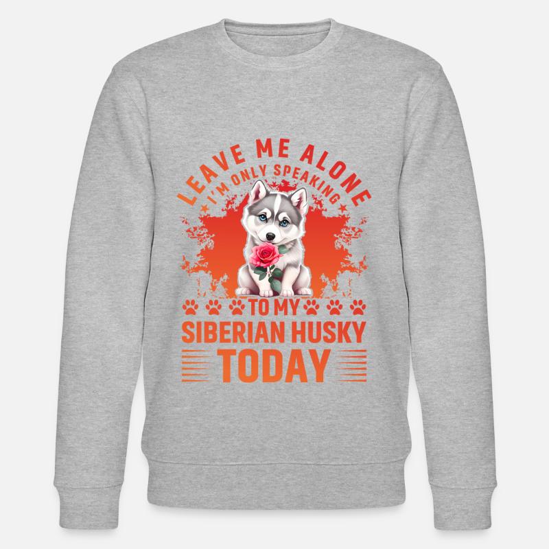 Husky Lustiger Spruch - Stanley/Stella Unisex Bio-Sweatshirt CHANGER  - Grau meliert