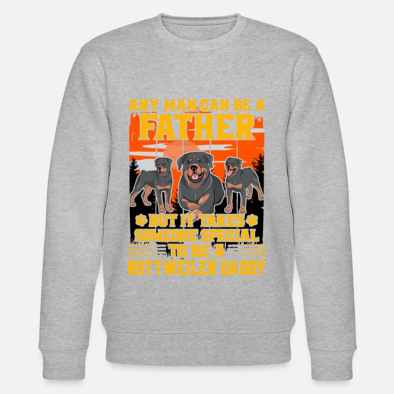 Rottweiler Daddy - Stanley/Stella CHANGER Unisex Organic Sweatshirt - heather grey