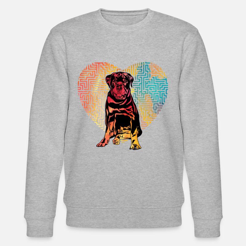 Rottweiler Retro - Stanley/Stella Unisex Bio-Sweatshirt CHANGER  - Grau meliert
