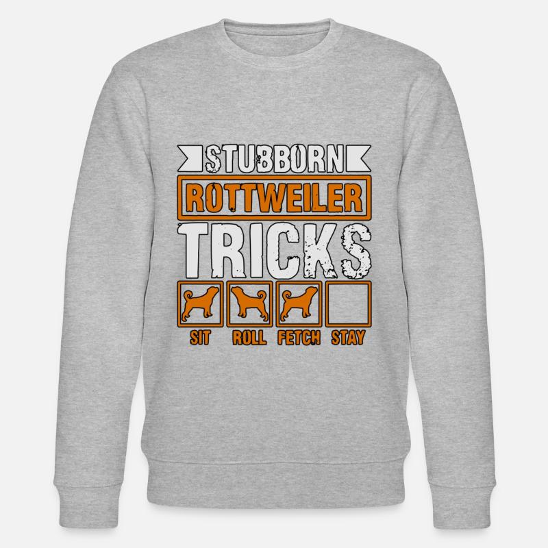 Stubborn Rottweiler Tricks - Stanley/Stella Unisex Bio-Sweatshirt CHANGER  - Grau meliert