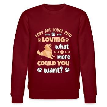 Labrador - Stanley/Stella Unisex Bio-Sweatshirt CHANGER  - Burgunderrot - Vorne - Nik (191cm) & Marisol (170cm)