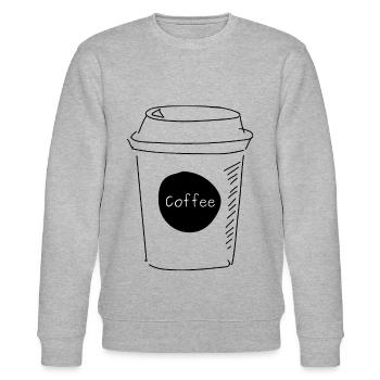Coffee to Go - Stanley/Stella Unisex Bio-Sweatshirt CHANGER  - Grau meliert - Vorne - Nik (191cm) & Marisol (170cm)