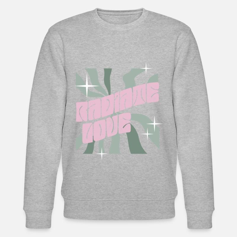 Rayonner d’amour blanc - Sweat bio CHANGER Stanley/Stella Unisexe - gris chiné