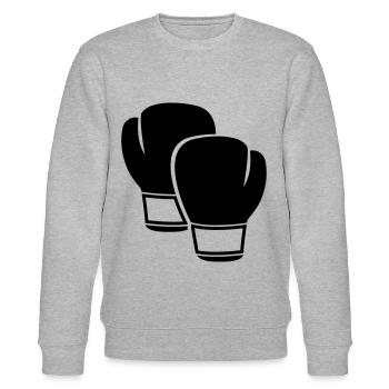 Boxhandschuhe - Stanley/Stella Unisex Bio-Sweatshirt CHANGER  - Grau meliert - Vorne - Nik (191cm) & Marisol (170cm)