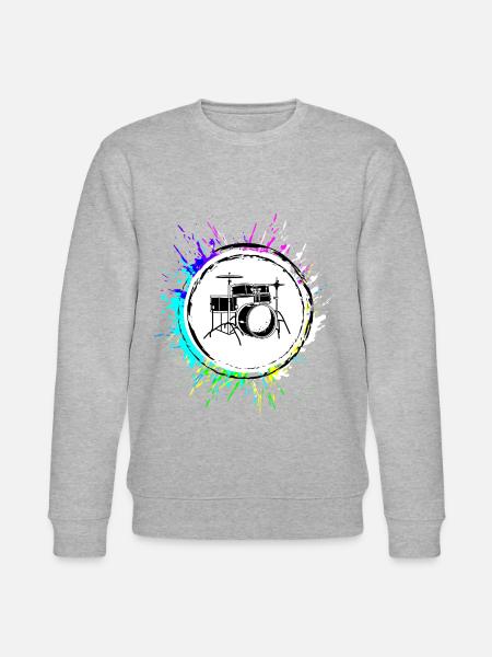 Drums Music - Stanley/Stella CHANGER Unisex Organic Sweatshirt - heather grey