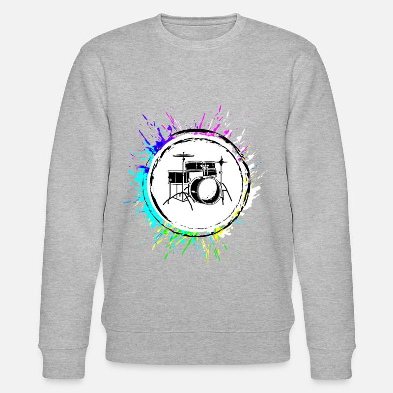 Drums Music - Stanley/Stella CHANGER Unisex Organic Sweatshirt - heather grey