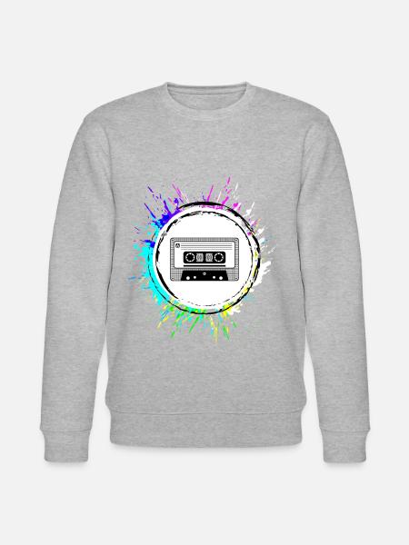 Cassette Icon - Stanley/Stella CHANGER Unisex Organic Sweatshirt - heather grey