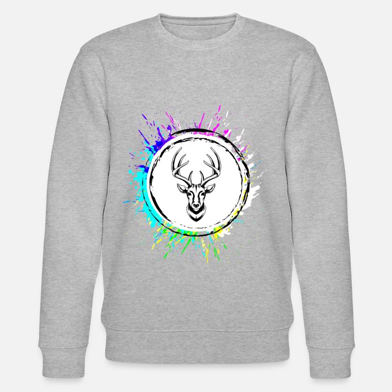 Cerf Cerf Symbole - Sweat bio CHANGER Stanley/Stella Unisexe - gris chiné