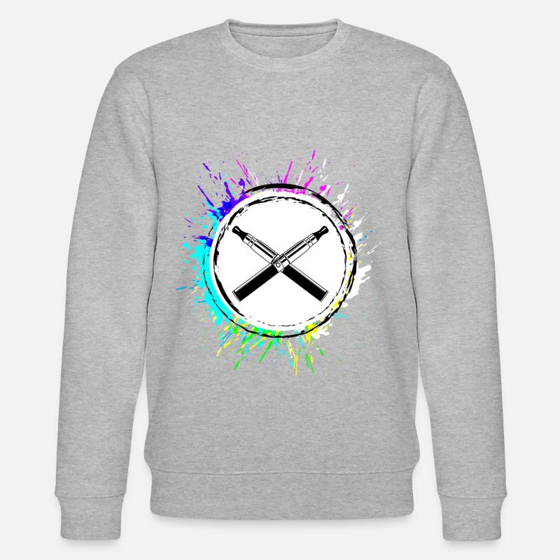 E-Cigarette Silhouette - Stanley/Stella CHANGER Unisex Organic Sweatshirt - heather grey