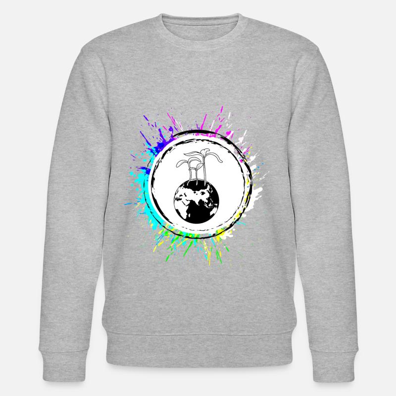 Planète Terre - Sweat bio CHANGER Stanley/Stella Unisexe - gris chiné