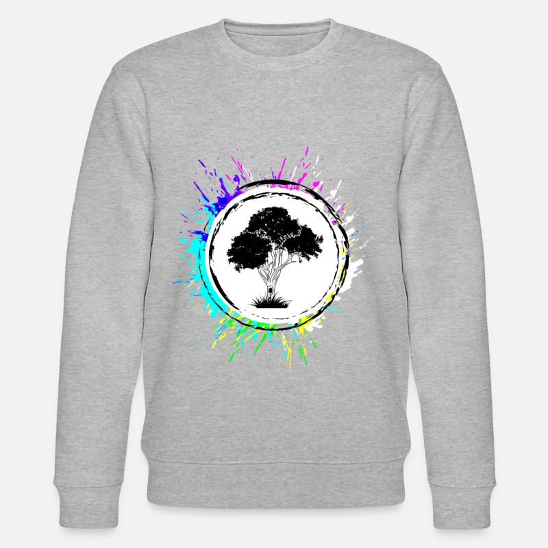 Tree Symbol Nature - Stanley/Stella CHANGER Unisex Organic Sweatshirt - heather grey