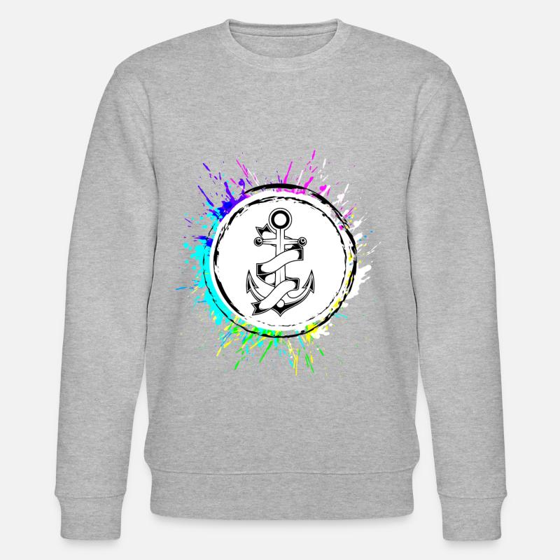 Tatouage d’ancre - Sweat bio CHANGER Stanley/Stella Unisexe - gris chiné