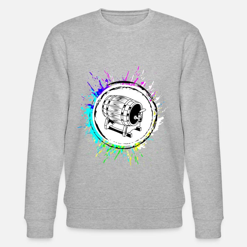 Bierfass Bier Brauerei - Stanley/Stella Unisex Bio-Sweatshirt CHANGER  - Grau meliert