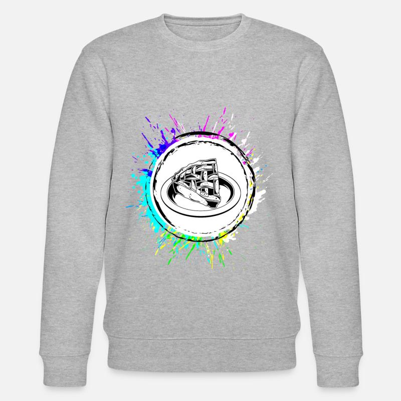 Apfelkuchen Backen - Stanley/Stella Unisex Bio-Sweatshirt CHANGER  - Grau meliert
