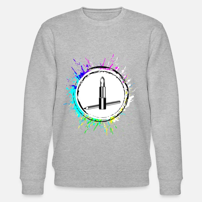 Make Up Kosmetik Icon - Stanley/Stella Unisex Bio-Sweatshirt CHANGER  - Grau meliert